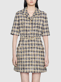 Tweed Collar Mini Dress Photo 2