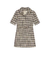Tweed Collar Mini Dress Photo 1