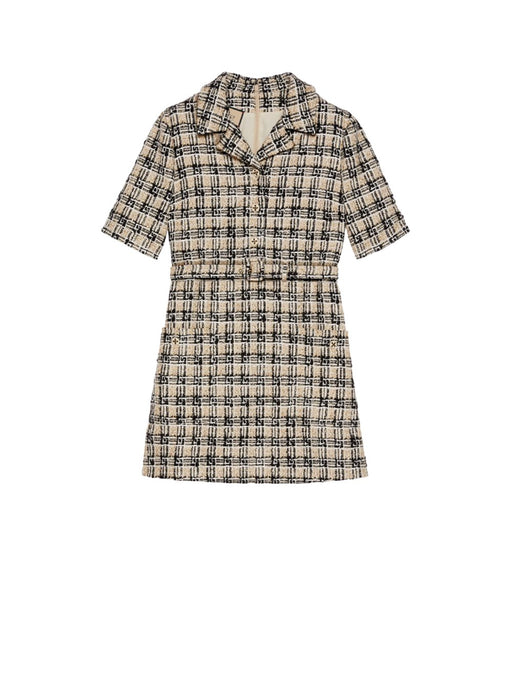 Tweed Collar Mini Dress