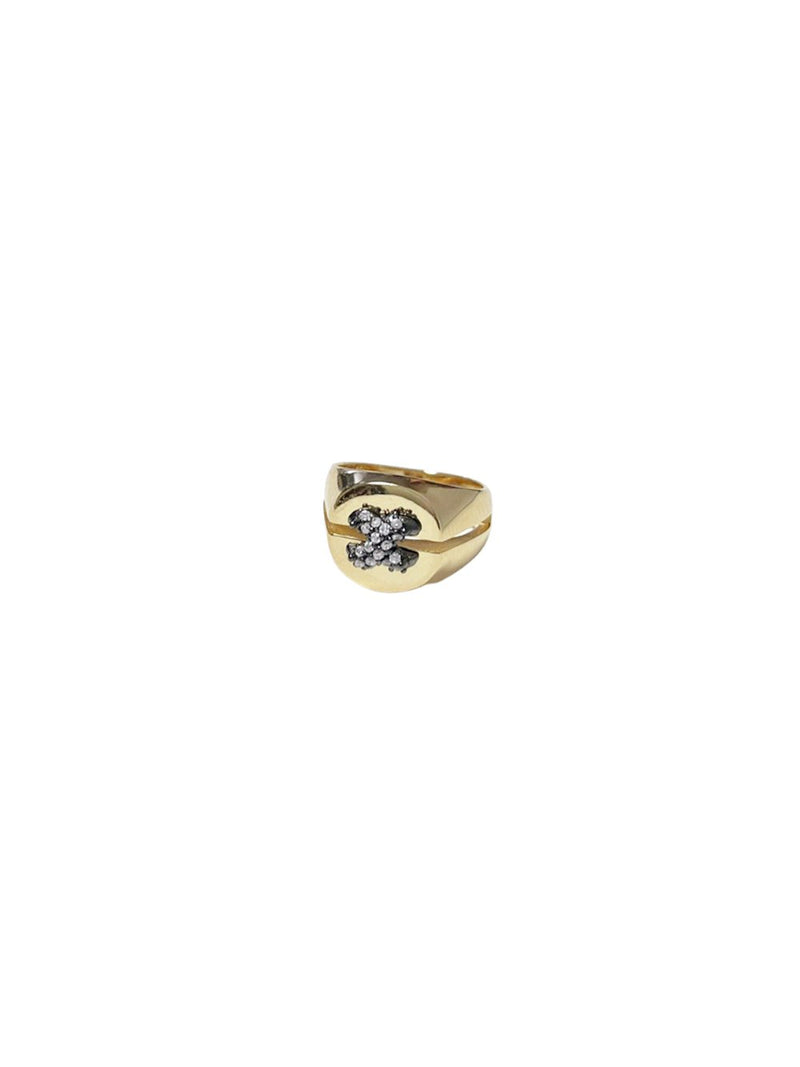 Signet Ring with Black Detail