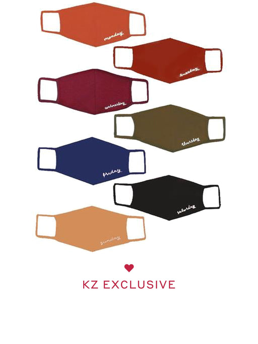 Days of the Week Mask, Set of 7