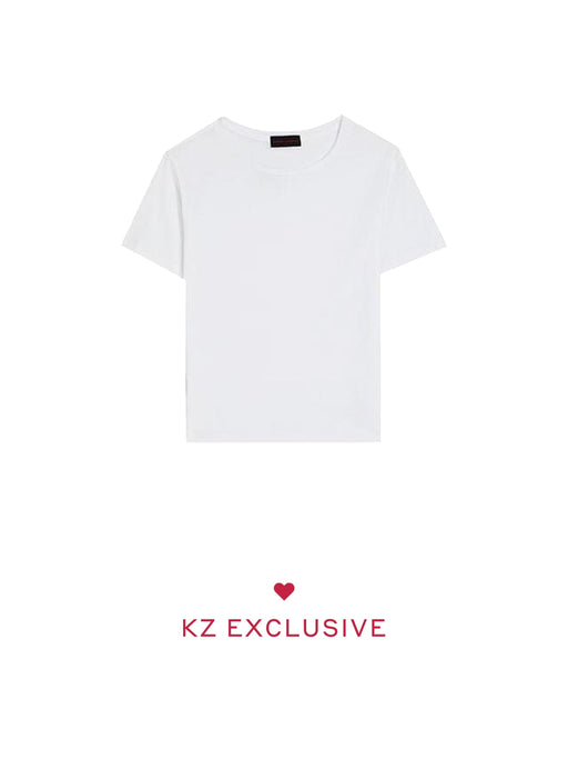 Short-Sleeve Crop Boxy Crewneck Tee