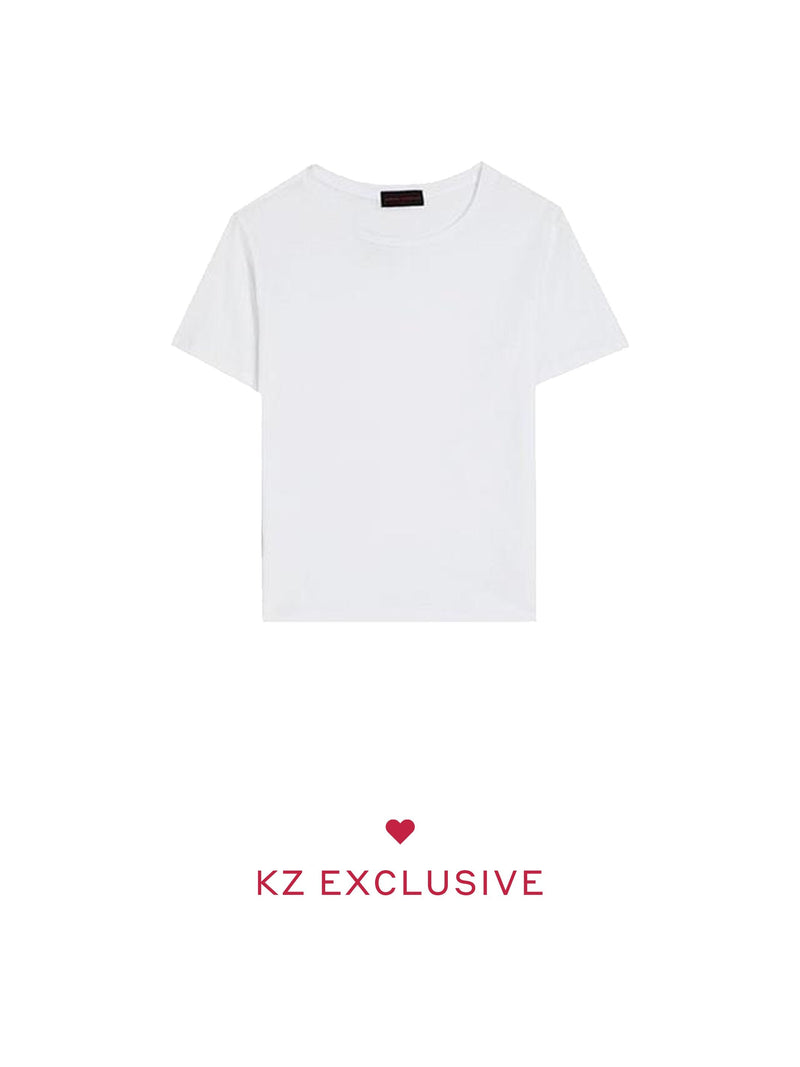 Short-Sleeve Crop Boxy Crewneck Tee