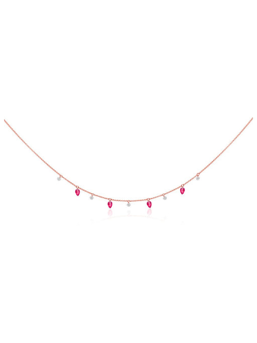 Ruby Diamond Selene Necklace