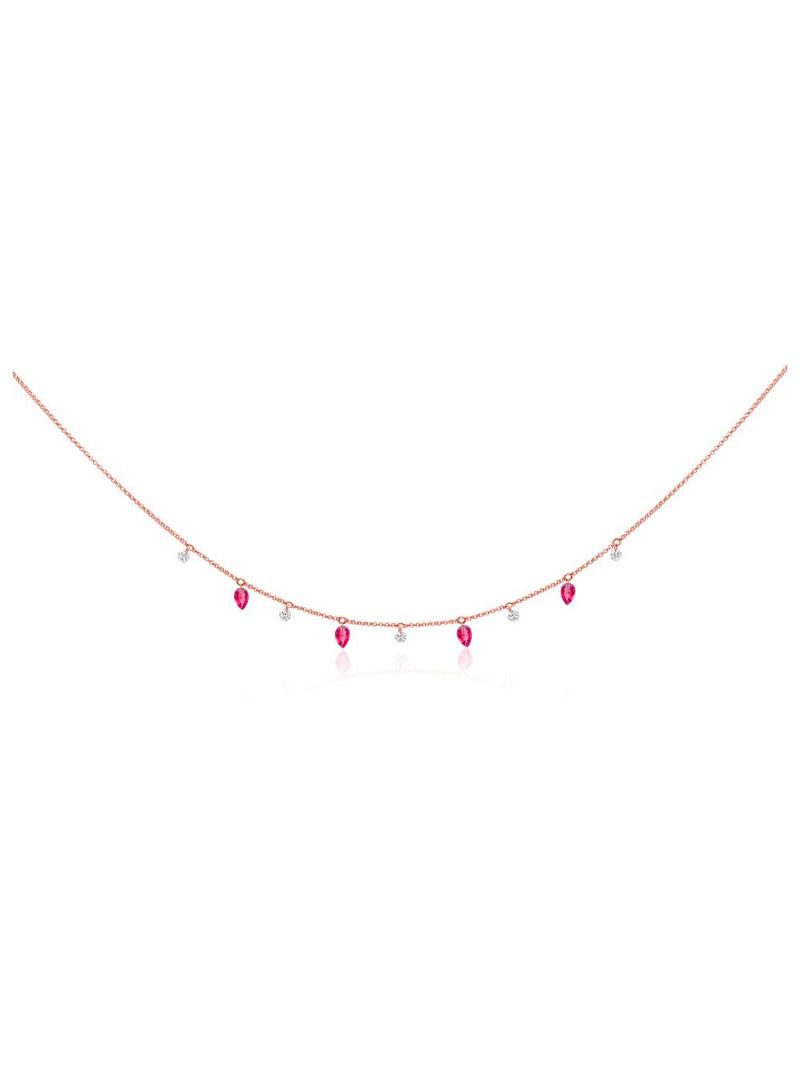 Ruby Diamond Selene Necklace