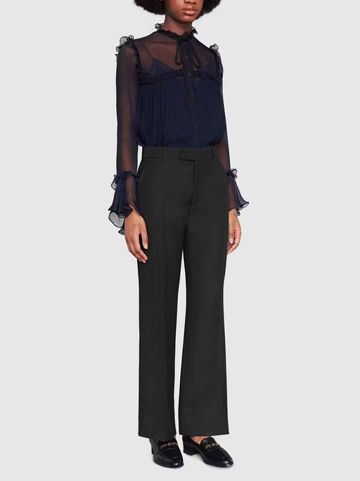 Cady Crêpe Silk Wool Pant