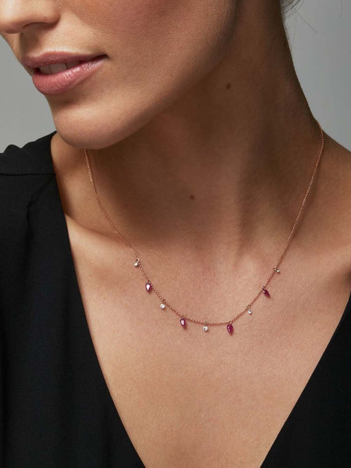 Ruby Diamond Selene Necklace