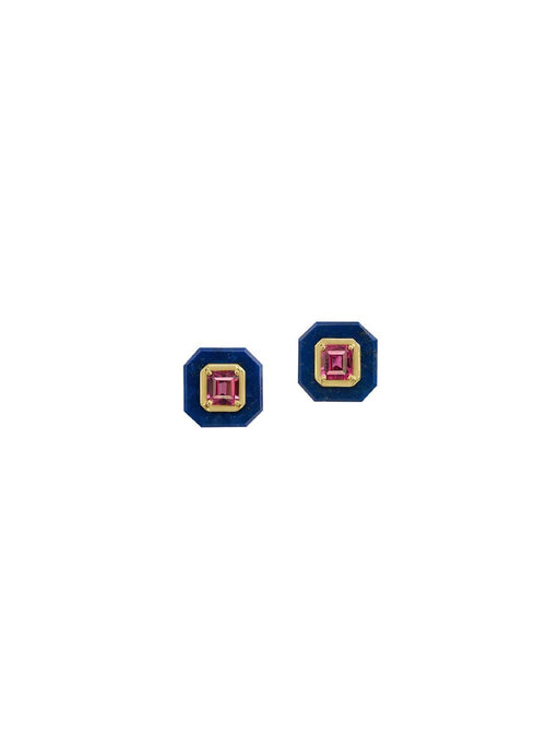 Frame Rubellite Earrings