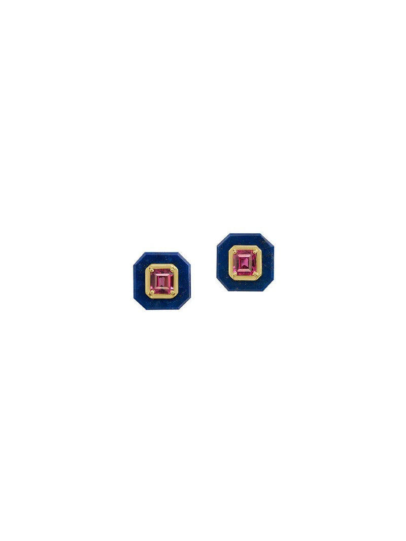 Frame Rubellite Earrings