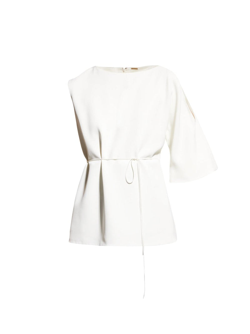 Single Sleeve Tie Waist Cady Top