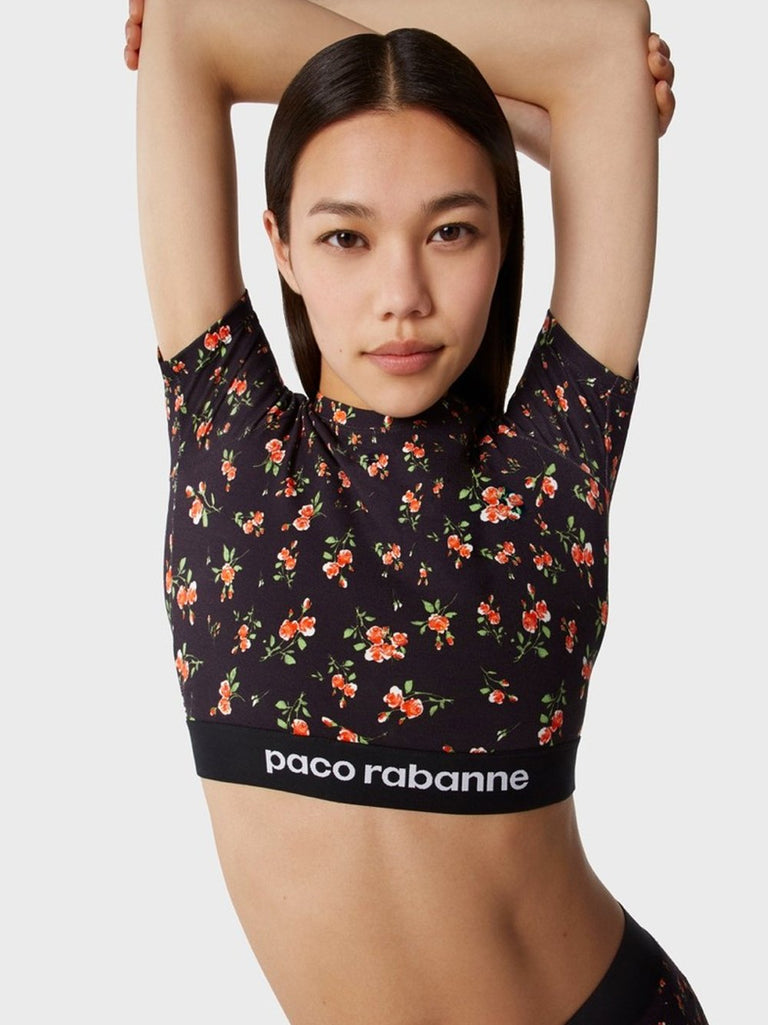 Crop Jersey Logo Top