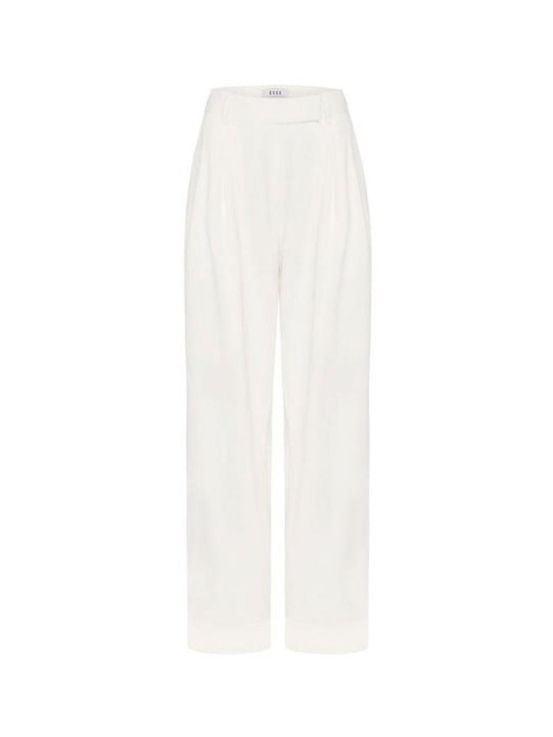 High Waisted Tailored Front Pleat Trouser