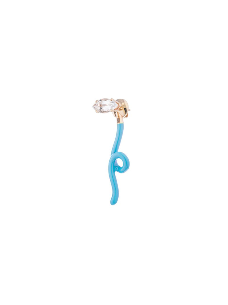 Single Groovy Earring in Blue