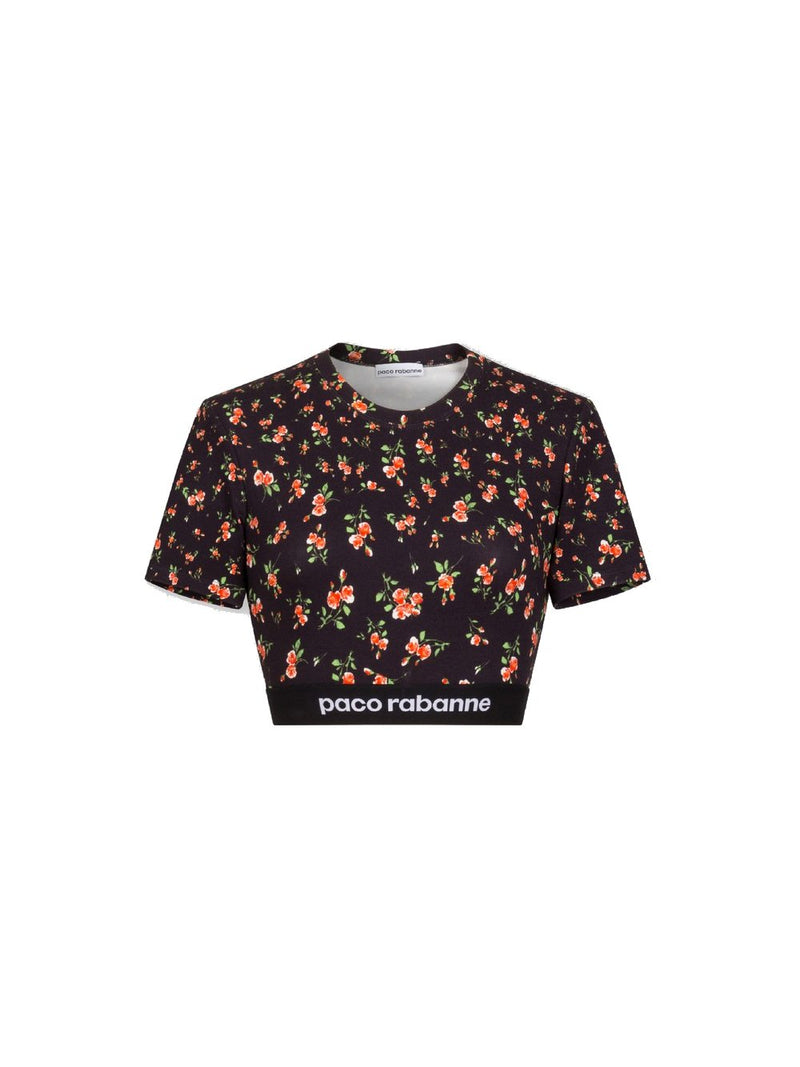 Crop Jersey Logo Top