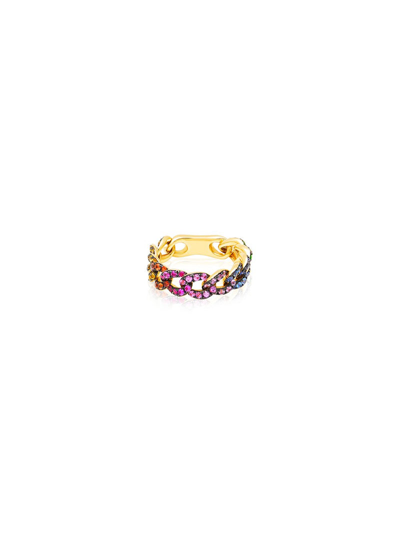 Multi-Colored Madella Chain Link Ring