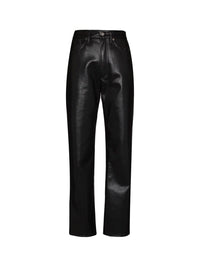 90s Recycled Leather Pinch Waist Pants Photo 1