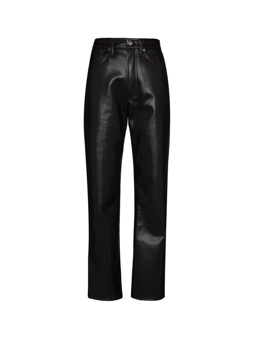 90s Recycled Leather Pinch Waist Pants