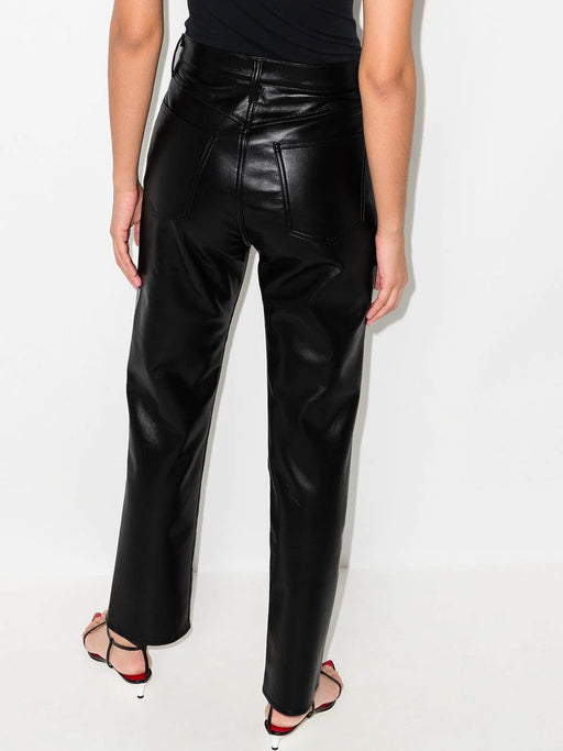 90s Recycled Leather Pinch Waist Pants