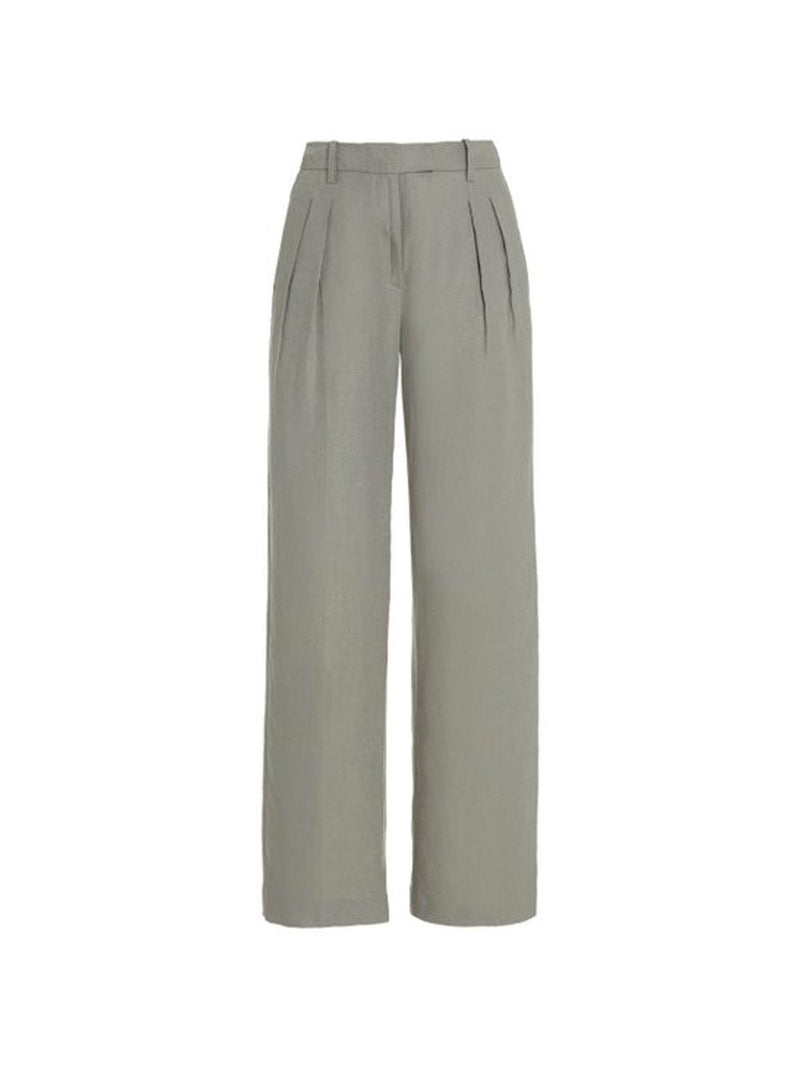 Linen Pleated Wide Leg Pant