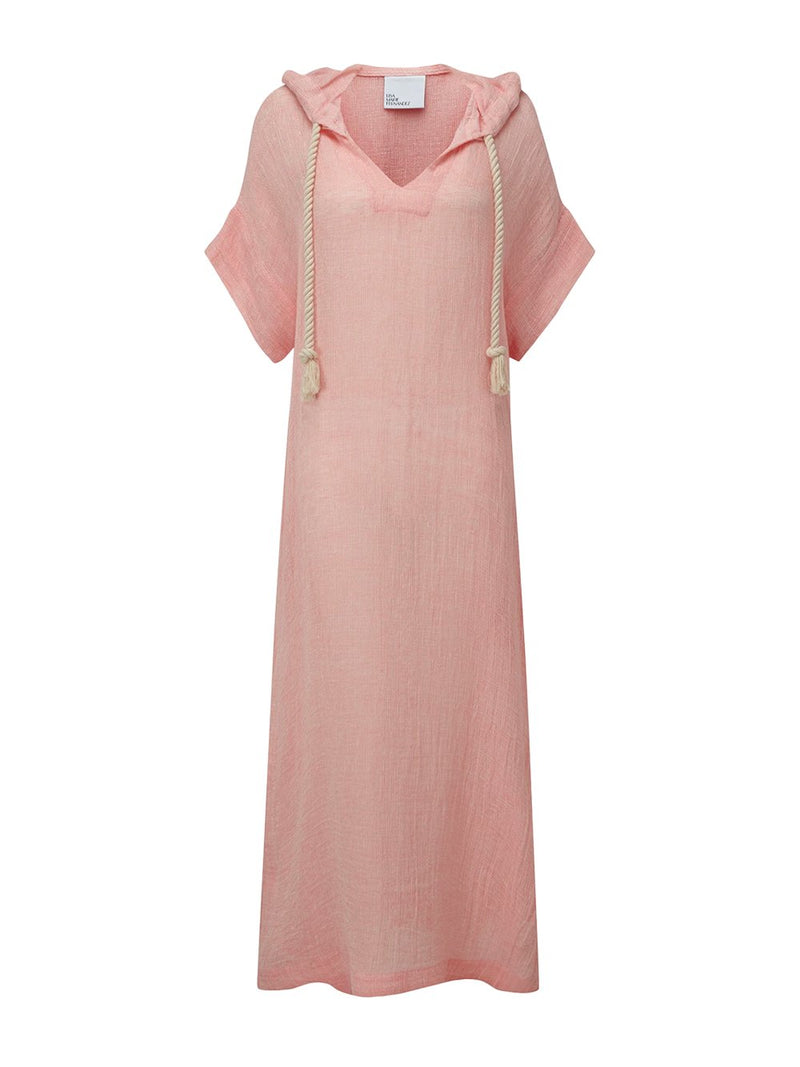 Drawstring Hooded Caftan