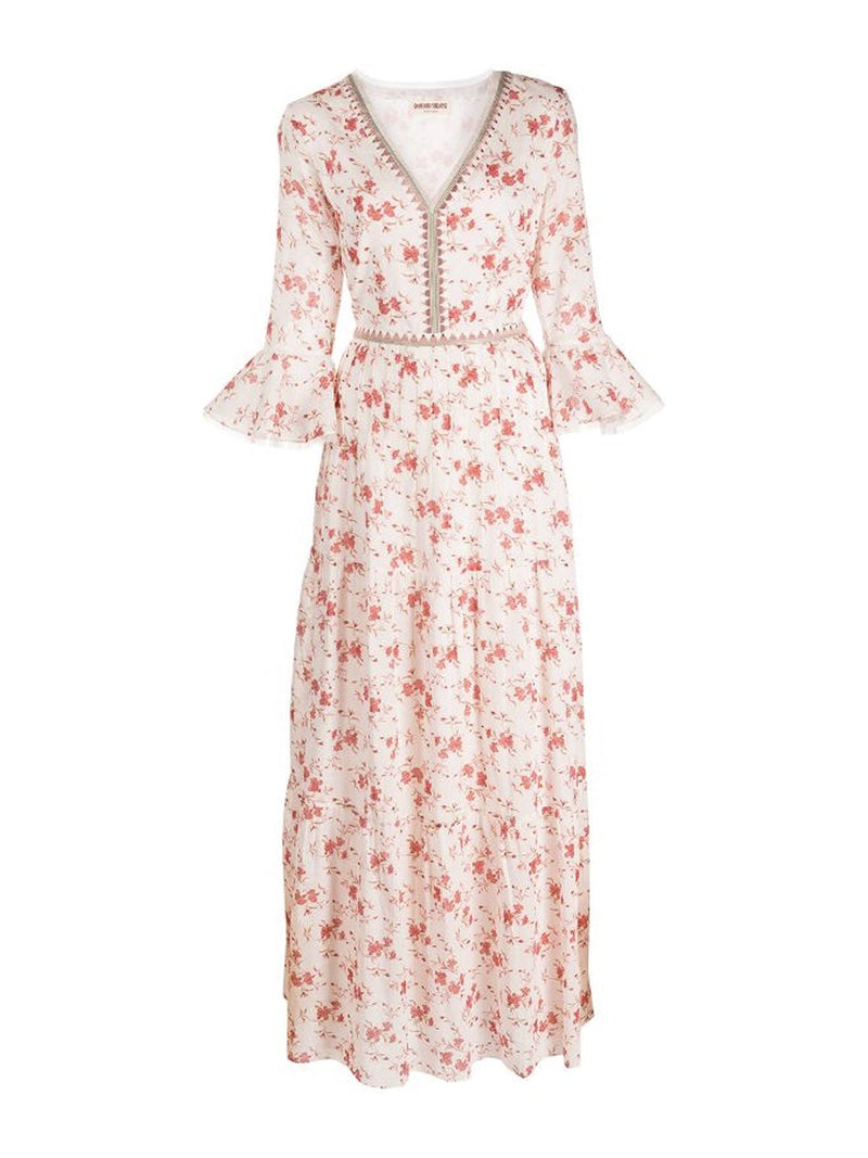 Bella Vintage Floral Print Maxi Dress