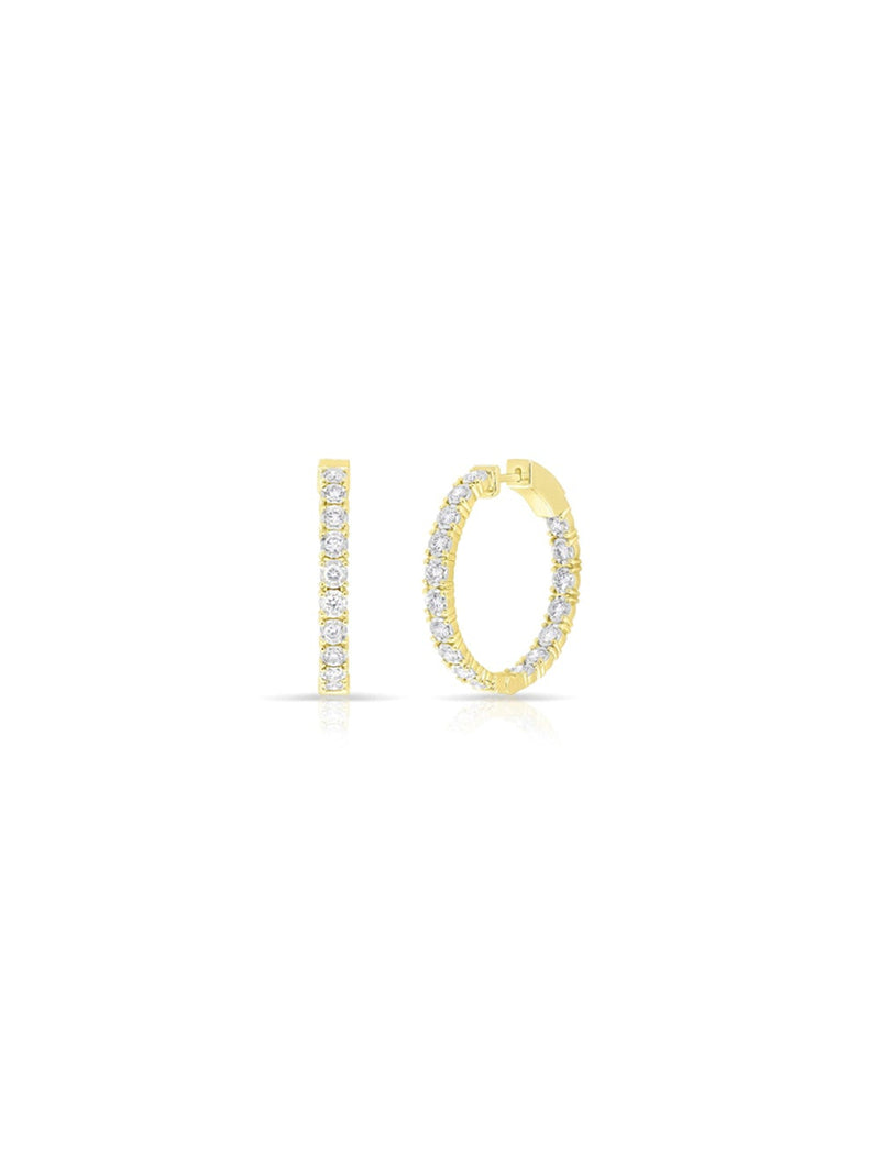 Small Bella Diamond Hoop Earrings