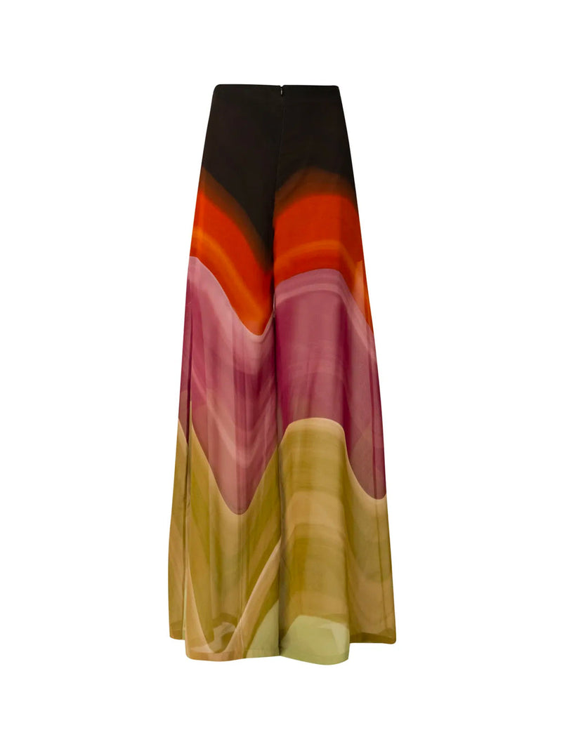 Benedetto Wide Leg Silk Pants