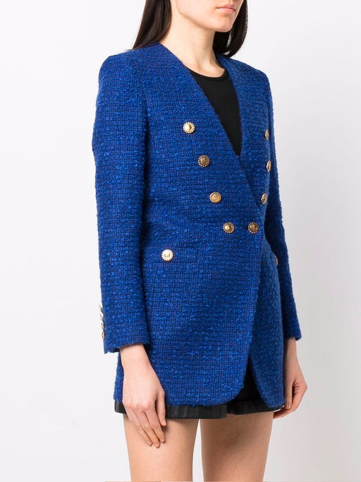 Singles Breasted Deep V Jacket