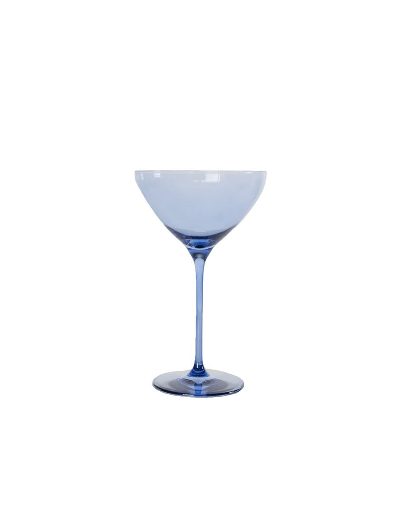 Blue Martini Glasses, Set of 6