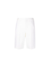 High-Waisted Pleated in the Front Bermuda Shorts Photo 1