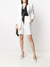High-Waisted Pleated in the Front Bermuda Shorts Photo 2