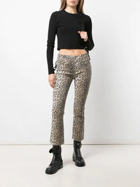 Kick Fit Animal Print Ankle Crop Jean Photo 4