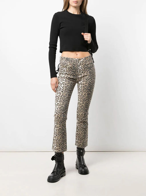 Kick Fit Animal Print Ankle Crop Jean
