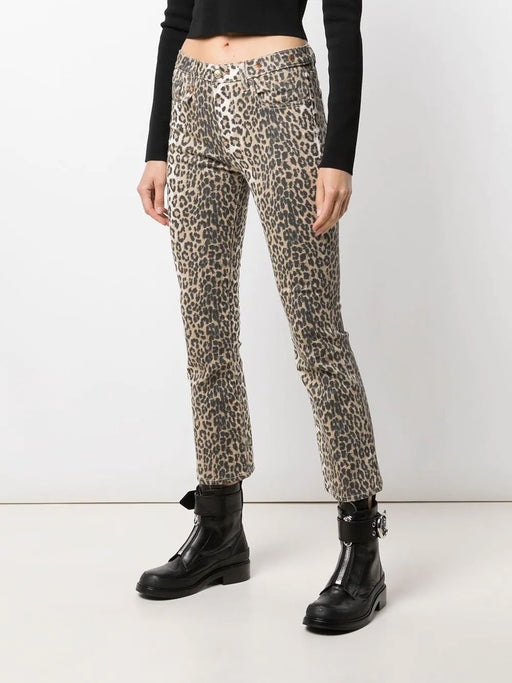 Kick Fit Animal Print Ankle Crop Jean