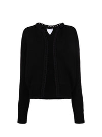 Braided-Trim Cardigan Photo 1