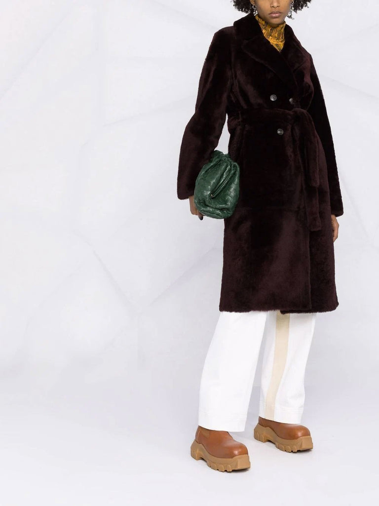 Shearling Midi Coat