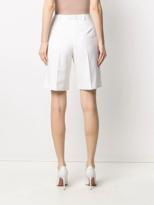 High-Waisted Pleated in the Front Bermuda Shorts