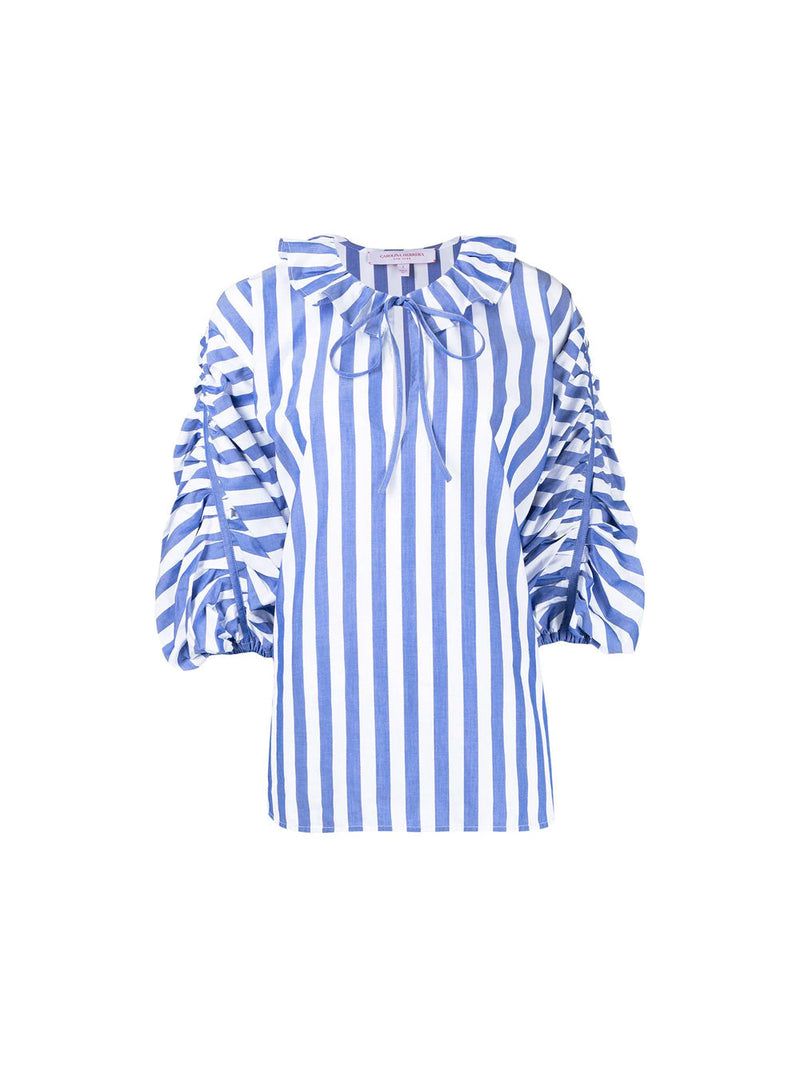 Striped Puff Sleeve Blouse