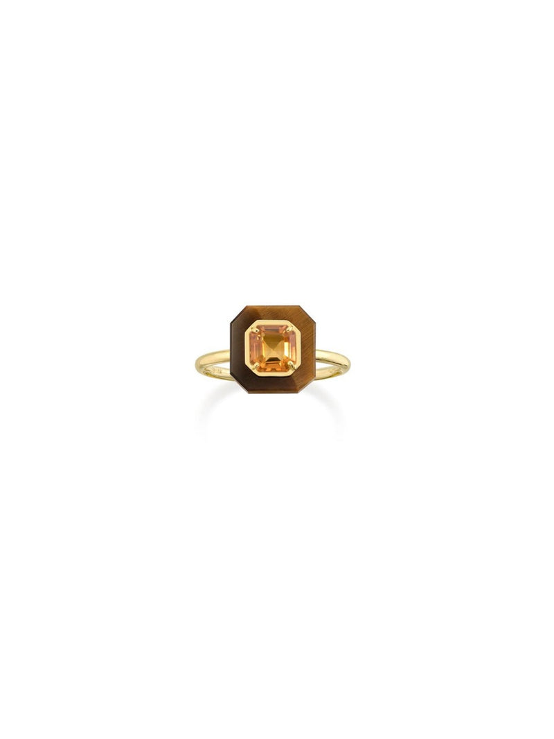 Frame Citrine Ring