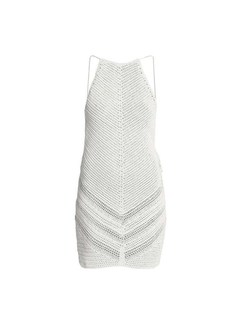 Chevron Crochet Mini Dress