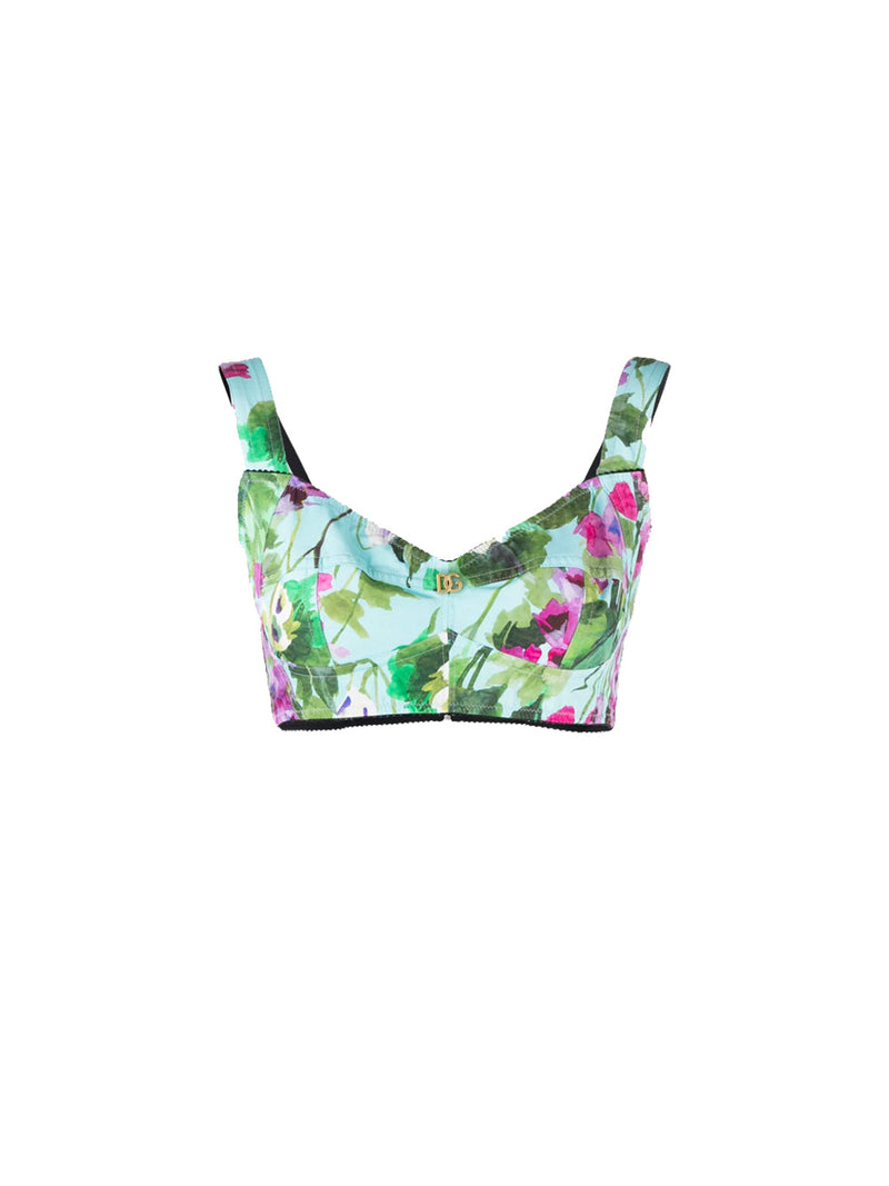 Floral Bustier Crop Top