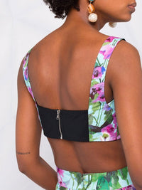 Floral Bustier Crop Top Photo 5