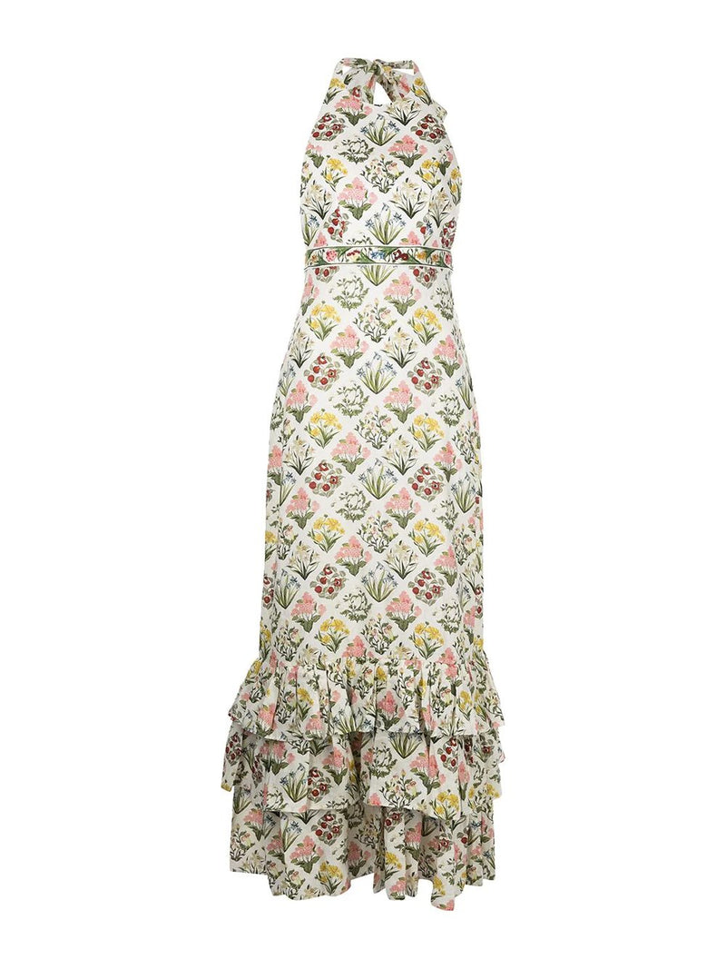 Magnolia Printed Halter Maxi Dress