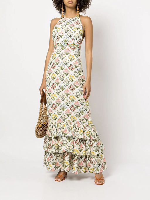 Magnolia Printed Halter Maxi Dress