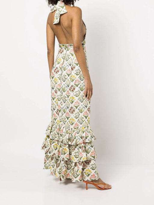 Magnolia Printed Halter Maxi Dress