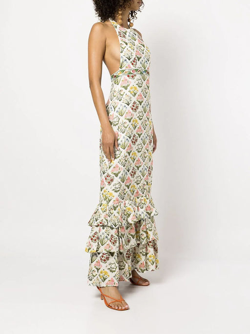 Magnolia Printed Halter Maxi Dress