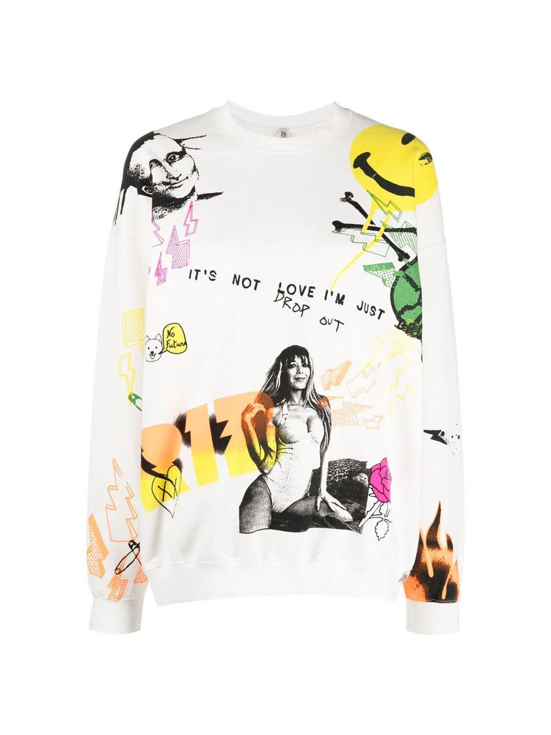 Graffiti Oversized Crewneck Sweatshirt