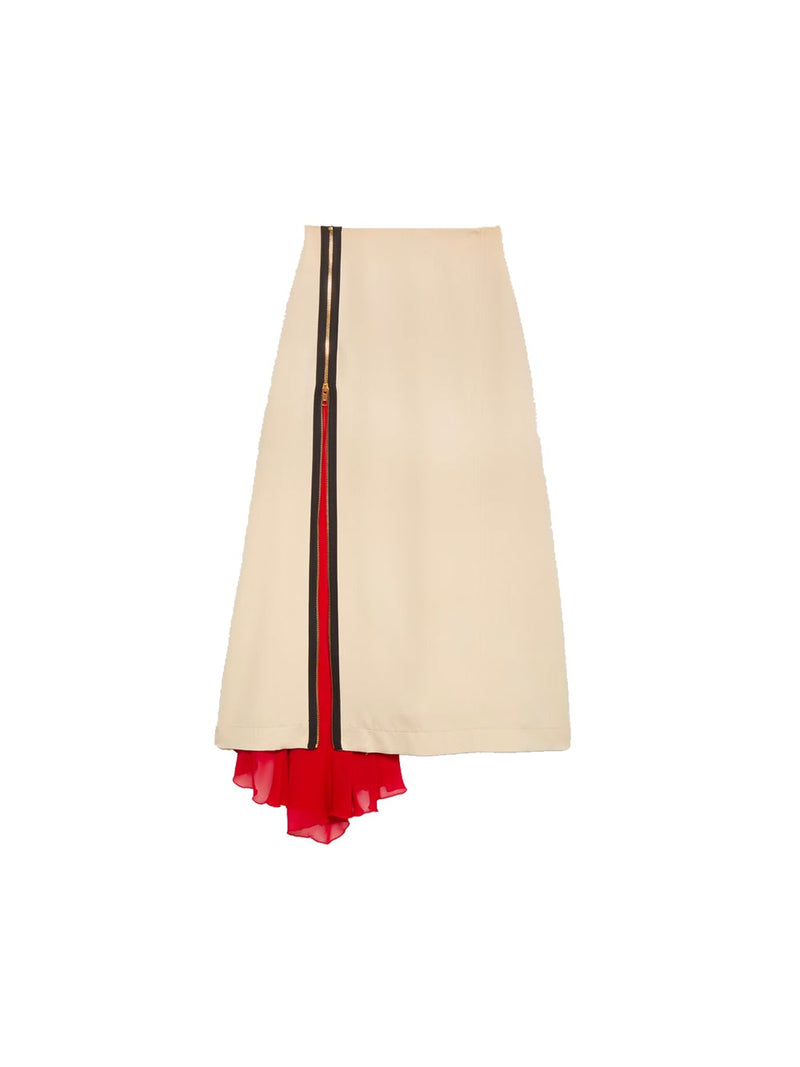 Silk Viscose Faille Skirt