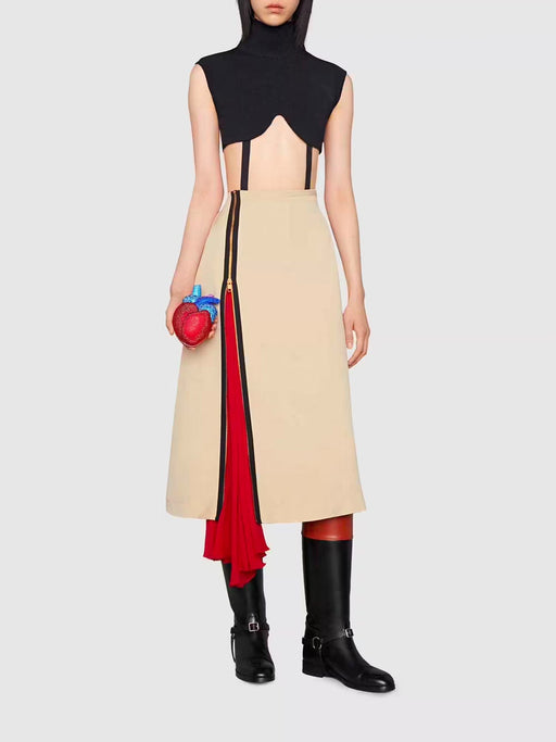 Silk Viscose Faille Skirt