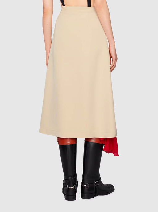 Silk Viscose Faille Skirt